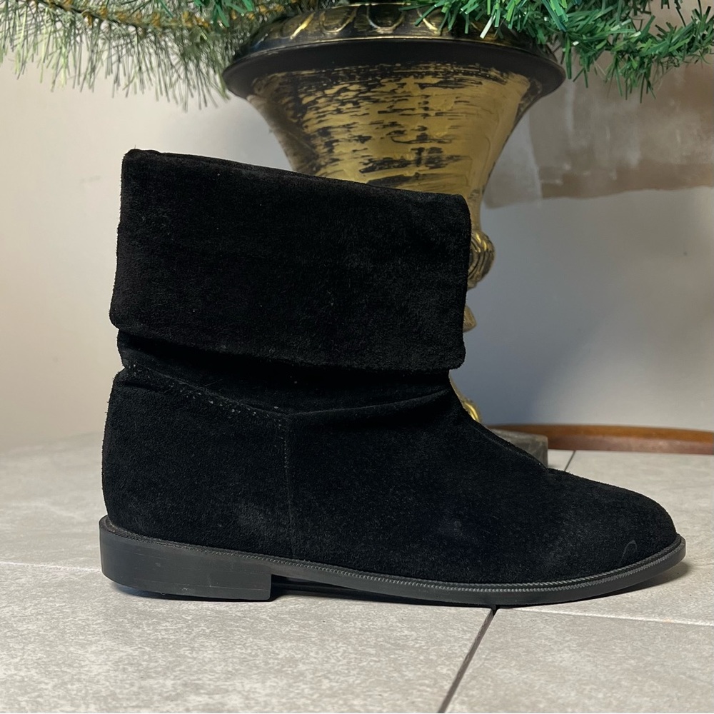 PAZZO Y2K Black Suede Ankle Boots